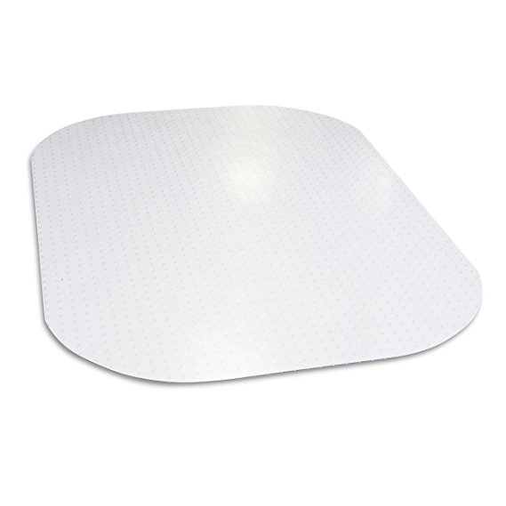 Evolve Modern Shape 45" x 60" Clear Rectangle Office Chair Mat For Low And Medium Pile Carpet, Made in the USA By Dimex, Phthalate Free (C5E6003J)