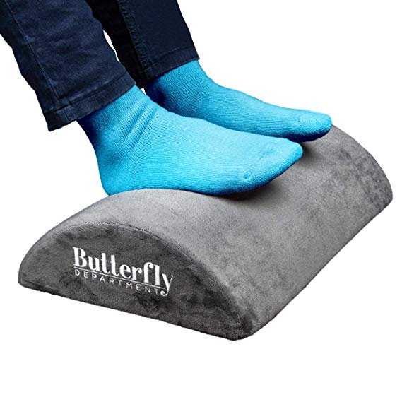 Foot Rest | High Resilient Comfort Foam | Ergonomic Foot Stool | Non-Slip Bottom | Soft Removable Cover | Optimum Leg Clearance | Footrest Cushion for Desk | Foot Rest Under Desk | Office and Home