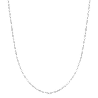Sterling Silver 1.2mm Round Cable Chain (14, 16, 18, 20, 22, 24, 30, 36 or 40 inch - white, yellow or rose)