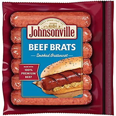 Johnsonville Smoked Beef Brats, 6 Count, 12 oz