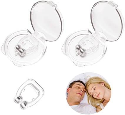 Anti Snoring Devices - Aovon [2 Pack] Silicone Magnetic Stop Snoring Device to Ease Breathing, Anti Snore Nose Clip Effective Sleeping Aid Relieve for Men/Women