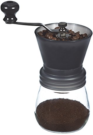 GROSCHE Bremen Adjustable Ceramic Conical Burr Manual Coffee Grinder (Black)