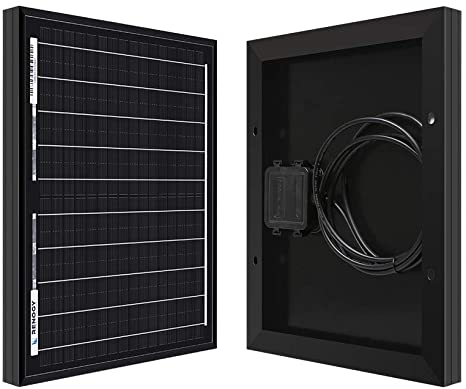 Renogy 10 Watt 12 Volt Monocrystalline Solar Panel (Compact Design) for Access Control,Door Light,Sprinkler System and Any Other Off Grid Applications