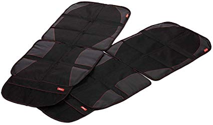 Diono Two2Go Car Seat Protector - Ultra Mat, Black (2-Pack)