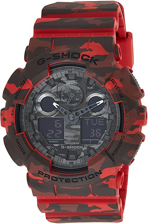 Casio Mens G SHOCK CAMO Analog-Digital Sport Quartz Watch NWT GA-100CM-4A