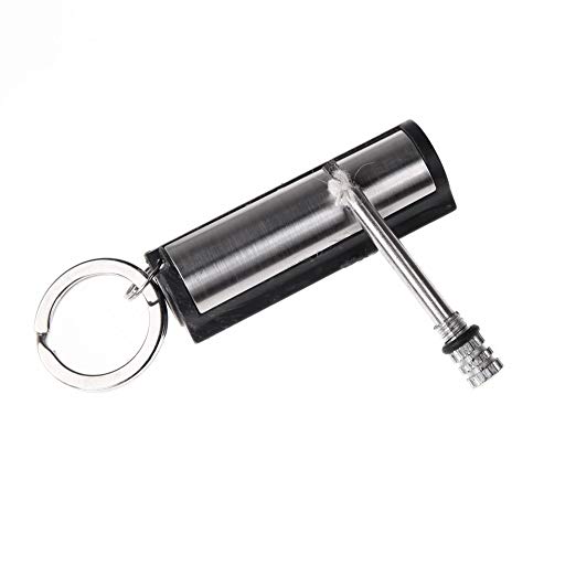Walmeck Permanent Match Striker Lighter Metal Matches with Silver Key Chain