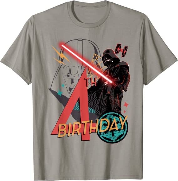 Star Wars Darth Vader 4th Birthday Abstract Background T-Shirt