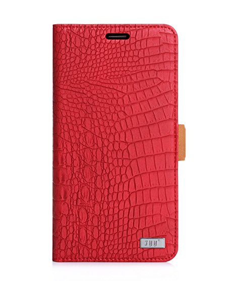 Galaxy S7 Case, FYY [Top-Notch Series] Premium PU Leather Wallet Flip Case Stand Cover for Samsung Galaxy S7 Wine Red