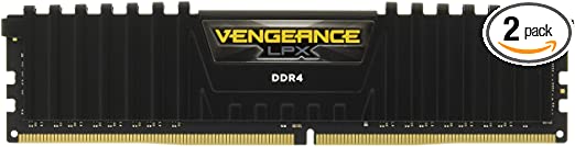 Corsair CMK16GX4M2Z2933C16 VENGEANCE LPX 16GB (2 x 8GB) DDR4 2933 (PC4-23400) C16 1.35V Desktop Memory - Black