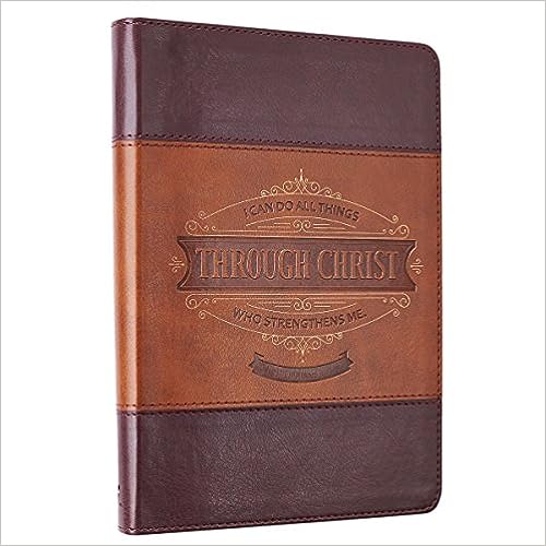 "Through Christ" Two-tone Flexcover Journal - Philippians 4:13