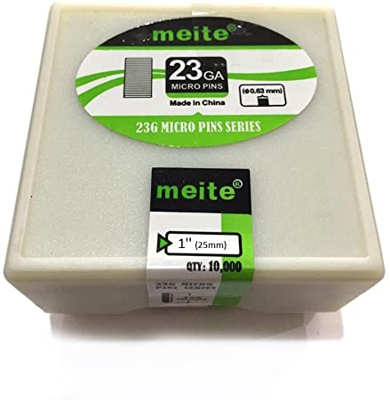 meite 23GP1L 1-Inch 23-Gauge Headless Pin, 10,000 pcs/Pack (1)