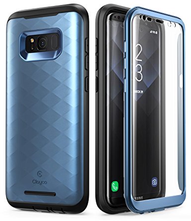 Galaxy S8  Plus Case, Clayco [Hera Series] Full-body Rugged Case with Built-in Screen Protector for Samsung Galaxy S8  Plus (2017 Release) (Blue)