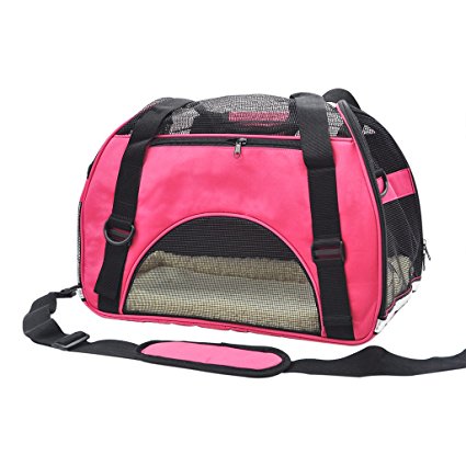 Pet Cuisine Breathable Soft-sided Pet Carrier, Cats Dogs Travel Crate Tote Portable Handbag Shoulder Bag Outdoor
