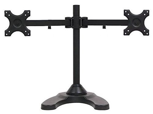 EZM Horizontal Dual Free Standing Monitor Mount Stand Up to 24quot Widescreen Displays 002-0009