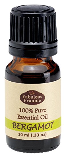Bergamot 100% Pure, Undiluted Essential Oil Therapeutic Grade - 10 ml. Great for Aromatherapy