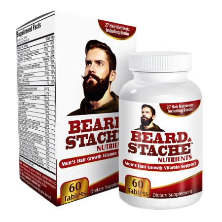 Beard and Stache Hair-Growth Supplement for Men