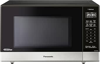 Panasonic NNST676SC Genius Mid-Size Inverter Microwave Oven, 14 Auto Cook Menus, Child Lock, Stainless Steel