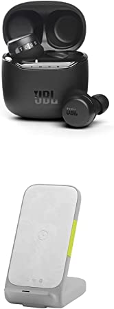 JBL Tour PRO  TWS True Wireless Bluetooth Earbuds, Noise Cancelling, up to 32H Battery, 3 mics, Wireless Charging, Google Assistant and Alexa Built-in (Black) InfinityLab, USB-A Compact Fast Charging