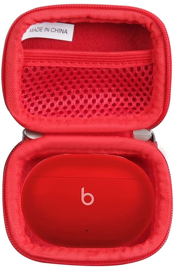 Hermitshell Travel Case for New Beats Studio Buds – True Wireless Noise Cancelling Earbuds (Red)