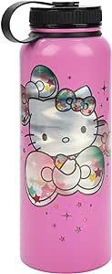 Hello Kitty CD Collection 40 Oz Pink Stainless Steel Water Bottle