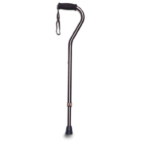 Hugo Mobility 730-325 Adjustable Offset Handle Cane with Cushion Top and Ultra Grip Tip, Bronze