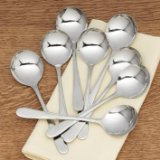 RSVP Montys Stainless Steel Soup Spoons - Set of 8
