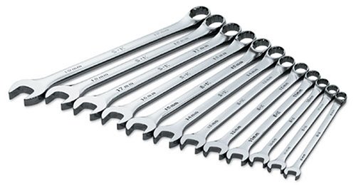 SK 86040 SuperKrome 12 Piece 12 Point 8-Millimeter to 19-Millimeter Long Pattern Combination Wrench Set