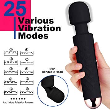 Powerful, Wireless, Rechargeable, Waterproof, and 20x Multi-Speed Pulsations Professional Massager