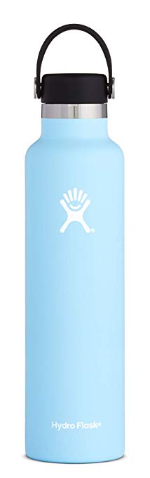 Hydro Flask 24 oz Double Wall Vacuum Insulated Stainless Steel Leak Proof Sports Water Bottle, Standard Mouth with BPA Free Flex Cap, Frost