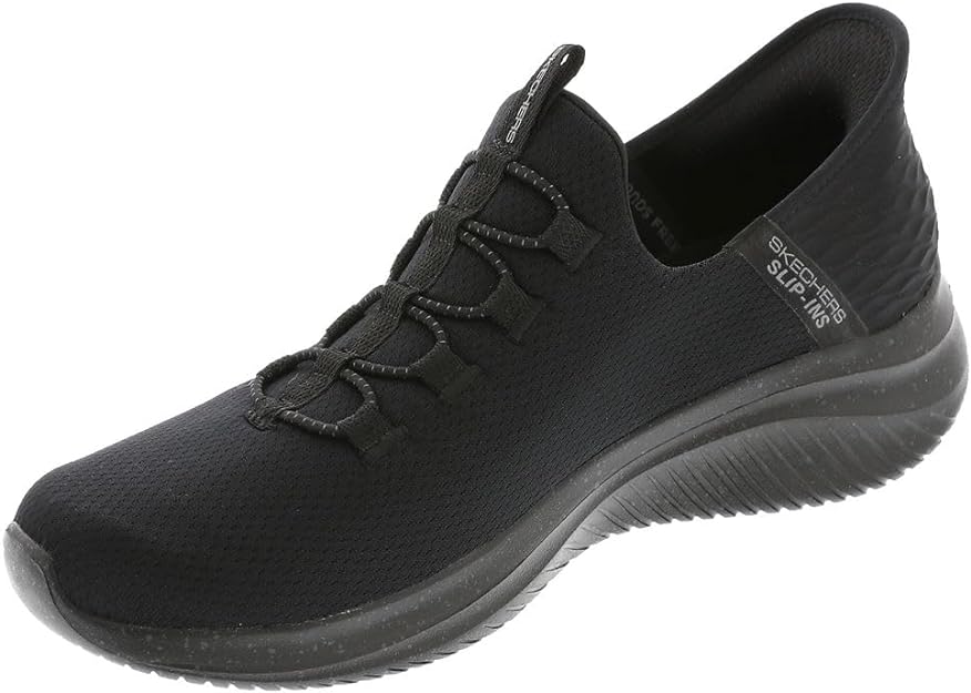 Skechers Men's Ultra Flex 3.0 Right Away Hands Free Slip-in Sneaker Loafer, Black/Black, 9 Wide