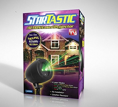 StarTastic Holiday Light Show ACTION Laser Light Projector As Seen On TV – New and Improved 2017 Edition