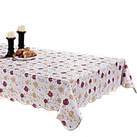 ENNAS Tablecloth Vinyl Tablecloth With Flannel Back Rectangle 54-Inch by 72-Inch oblong(rectangle)