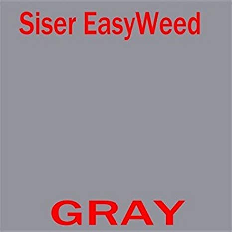 Siser Easyweed 12" x 15" Heat Transfer Vinyl sheet, IRON ON T-shirt Heat Transfer, Craft Garment, (GRAY)
