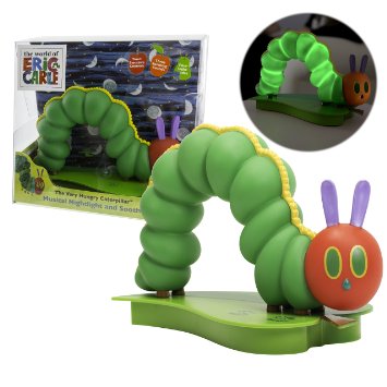The Very Hungry Caterpillar Eric Carle - Baby Soother and Musical Night Light - Touch Activated Night Light - 4 Modes of Light and Sound