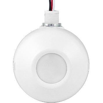 Enerlites MPC-50H Ceiling Occupancy Sensor Motion Detector Commercial / Industrial Grade, High Bay 360 Degree PIR Line Voltage, 2 Free Lenses Included - White