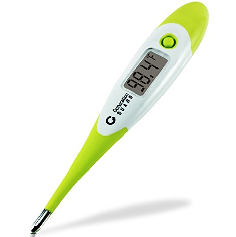 Best Health Digital Thermometer to Read & Monitor Fever Temperature in 15 Seconds by Oral Rectal Underarm & Axillary - Clinical Professional Thermometers & Reliable Readings for Baby, Adult & Children - New Release (July 2015) Modern Mercury Replacement