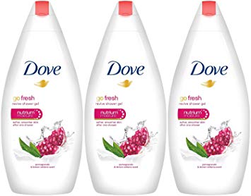 Dove Go Fresh Revive Body Wash, Pomegranate 500 ML (16.9 oz) Pack of 3