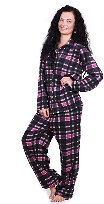 Totally Pink Womens Warm and Cozy Fleece Pajama Set