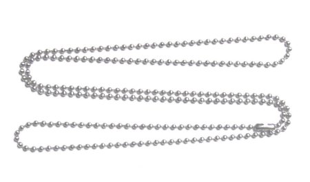 AlphaAcc 50 Stainless Steel 30 Inch Military Ball Chain Necklace