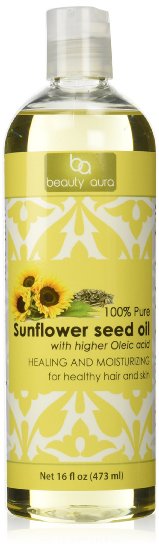 Beauty Aura 100 Pure Sunflower Oil 16 Fl Ounce