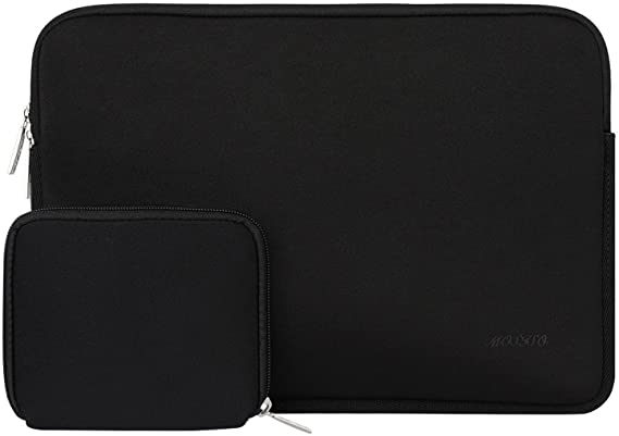 MOSISO Laptop Sleeve Compatible with MacBook Pro 16 inch A2141, Compatible with MacBook Pro Retina A1398 2012-2015, 15-15.6 inch Notebook, Water Repellent Neoprene Bag with Small Case, Black