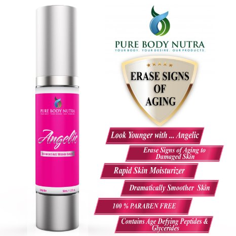 1 Anti Aging SERUM EXTREME  PEPTIDE  anti aging serum ERASE crows feet wrinkles and dark lines LOOK 10-20 Years YOUNGER IMMEDIATELY Get results with the 1 Anti-AGING SERUM Amazing 17 oz MEGA SIZE  Its time to look younger with ANGELIC by Pure Body Nutra