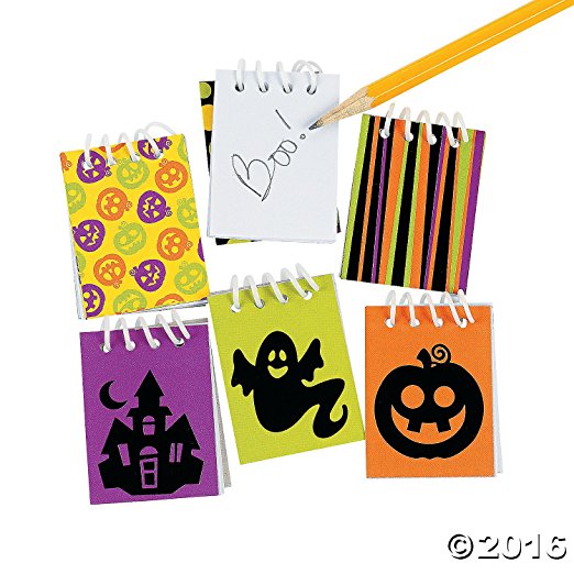 24 MINI Iconic HALLOWEEN Spiral NOTEPADS/TRICK or TREAT Toys/PARTY FAVORS
