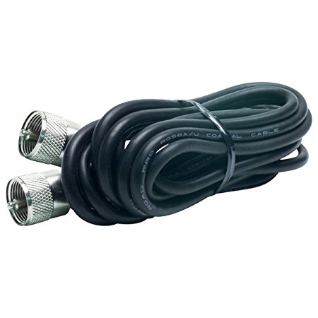 RG-58A/U Coaxial Cable w/Molded PL-259 Connectors (18 feet)