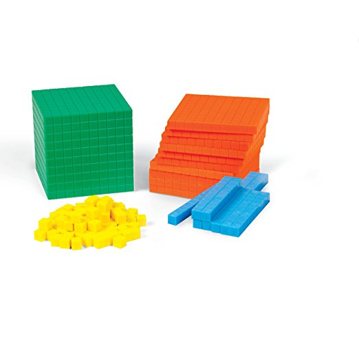ETA hand2mind Plastic Differentiated Base Ten Blocks (Set of 121)