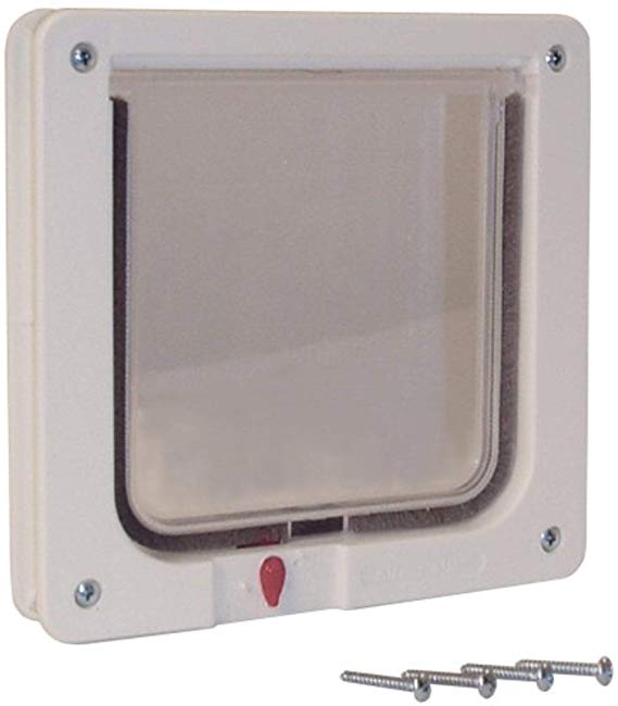 Ideal Pet Products 6.25-by-6.25-Inch Lockable Cat Flap with Telescoping Frame