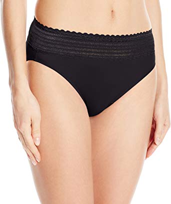 Warner's Women's No Pinching No Problems Lace Hi Cut Brief Panty