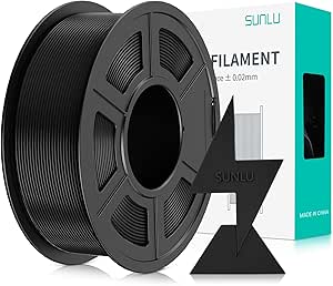 SUNLU High Speed PLA Filament 1.75mm, 30mm/s - 600mm/s Print Range, High Flow Speedy 3D Printer PLA Filament, Designed for Fast Printing, Good for Fast Printing, 1KG Black