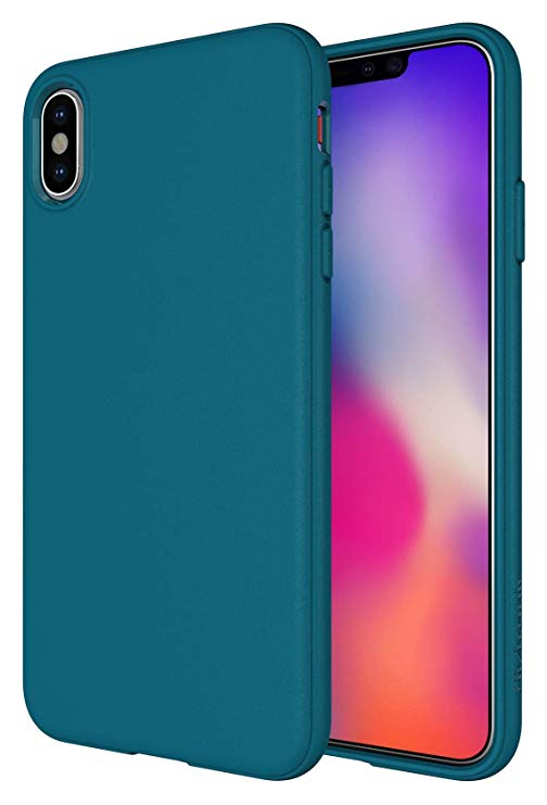 iPhone Xs Max Case, Diztronic Full Matte Soft Touch Slim-Fit Flexible TPU Case for Apple iPhone Xs Max (Matte Teal Blue)