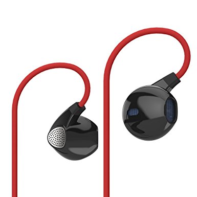 UiiSii U1 Earbuds In-Ear Headphones Metal Sound Cell Phone Headset Earphones with Mic & Stereo Bass for iPhone, iPod, iPad, Samsung, HTC, LG, Android Smartphones, MP3 Players (Red)